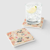 食日本のべ物:寿司模様3 ストーンコースター (横)