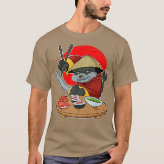 食日本のべ物I巻き恋人Iサムライ寿司シール  Tシャツ