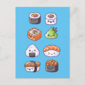 食日本の品寿司転が ポストカード (正面)