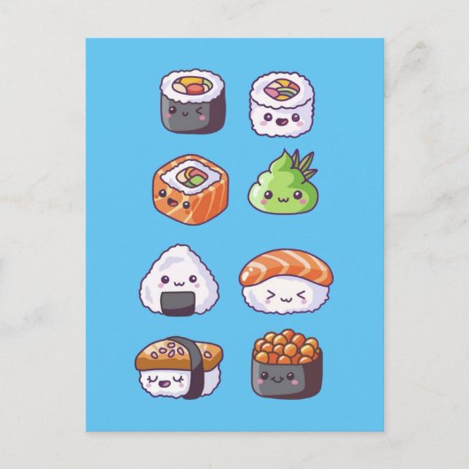 食日本の品寿司転が ポストカード (正面)