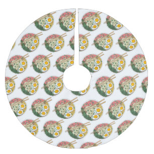 食日本の品豚肉ラーメン麺スープグルメ ブラッシュドポリエステルツリースカート