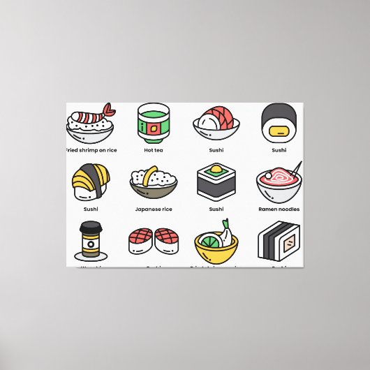 食日本の品 キャンバスプリント (正面)