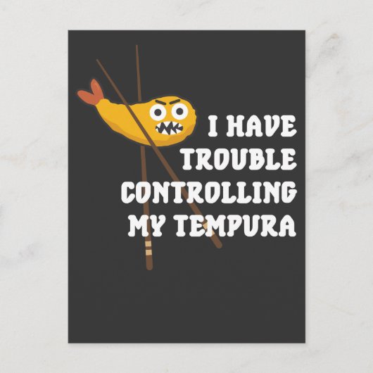 食日本の物天ぷら箸 ポストカード (正面)