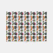 食日本の物寿司ツナ転がケのにぎり食品 フリースブランケット (正面(横))