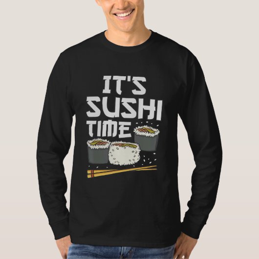 食日本の転が食しすし時間 Tシャツ (正面)