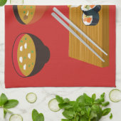 食日本の食キッチンタオル16" x 24" キッチンタオル (折り畳み)