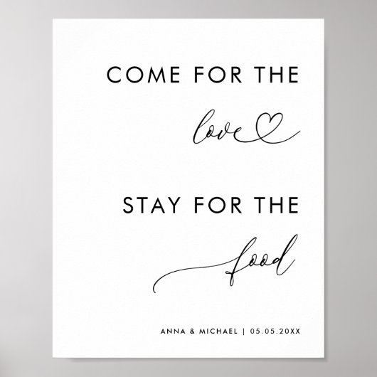 食来品ハートのサインに対す結婚る愛 ポスター (正面)