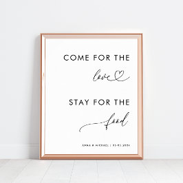 食来品ハートのサインに対す結婚る愛 ポスター