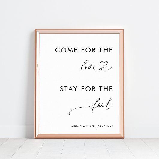 食来品ハートのサインに対す結婚る愛 ポスター