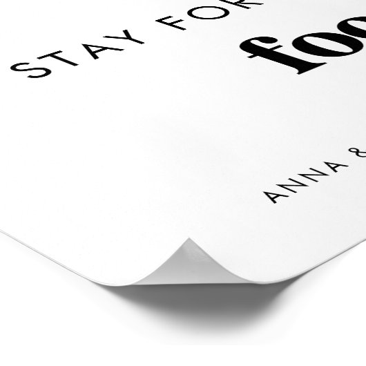 食来品レトロおもしろいのサインに対する愛の結婚滞在 ポスター (角)