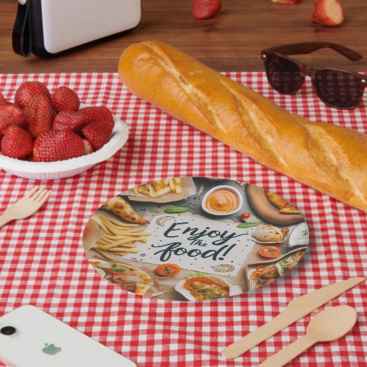 食楽しむ食ピザ2 ペーパープレート (ピクニック)