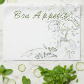 食欲をそそるアーティチョーク キッチンタオル (折り畳み)