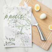 食欲をそそるアーティチョーク キッチンタオル (四つ折り)