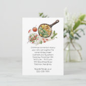 食欲をそそるフードクリスマスパーティの招待状 招待状 (スタンド正面)