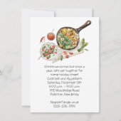 食欲をそそるフードクリスマスパーティの招待状 招待状 (正面)