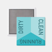 食洗機オフィスのキッチン清潔で汚れたリバーシブル マグネット (正面/裏面)