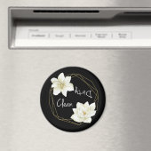 食洗機クリーン汚いマグノリアエレガント花 マグネット (インサイチュ (食洗機))