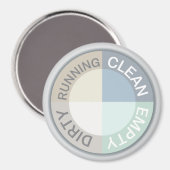 食洗機クリーン汚れた空走のモダン マグネット (正面/裏面)