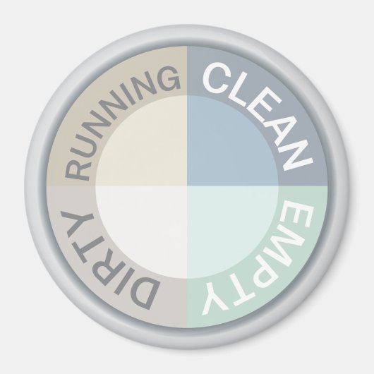 食洗機クリーン汚れた空走のモダン マグネット (正面)