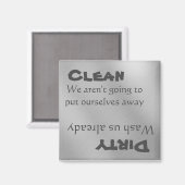 食洗機クリーン汚れ磁石金おもしろい属 マグネット (正面/裏面)