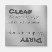 食洗機クリーン汚れ磁石金おもしろい属 マグネット (正面)