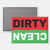 食洗機クリーン汚れ記号の反転 マグネット (正面/裏面)