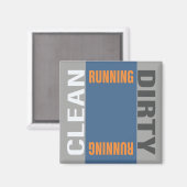 食洗機クリーン汚ランニングれた料理プレート マグネット (正面/裏面)