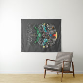 食洗機グラフィティスケッチ タペストリー (インサイチュ(横))