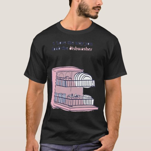 食洗機セーフクール – 青プリント Tシャツ (正面)