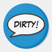 食洗機ダーティおもしろいレトロ漫画ブックアーポップ・アートのト マグネット (正面)