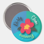 食洗機マグネットキかわいらしッチンフラワークリーン マグネット (正面/裏面)