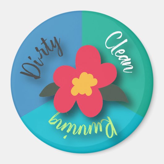 食洗機マグネットキかわいらしッチンフラワークリーン マグネット (正面)