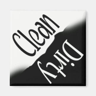 食洗機マグネット – スクエアB&W マグネット