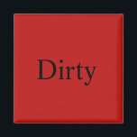 食洗機マグネット「ダーティ」 マグネット<br><div class="desc">赤はストップ料理が汚れ、掃除が必要である。</div>