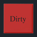 食洗機マグネット「ダーティ」 マグネット<br><div class="desc">赤はストップ料理が汚れ、掃除が必要である。</div>