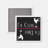 食洗機マグネット – 汚い女の子 マグネット (正面/裏面)