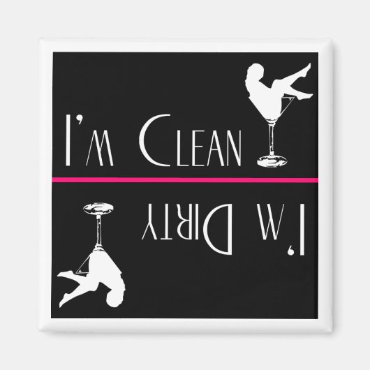 食洗機マグネット – 汚い女の子 マグネット (正面)