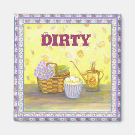 食洗機マグネット#2卵と花の「ダーティ」 マグネット