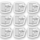 食洗機洗い皿チョーリマインダークリーニング シール (正面)