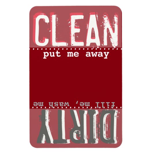 食洗機用レッドマグネット – クリーン/ダーティマグネット マグネット (縦)