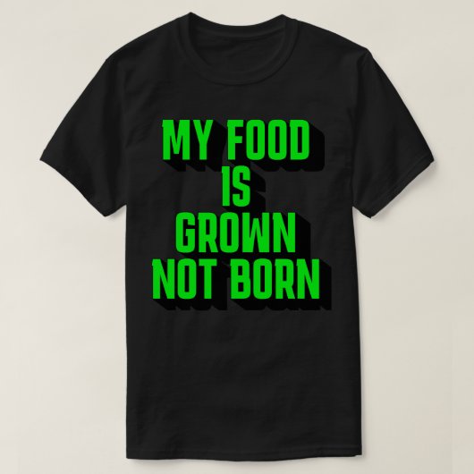 食物が伸びてな生まれい Tシャツ (デザイン正面)