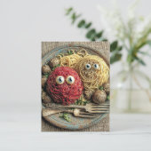 食物が目に付いている ポストカード (スタンド正面)