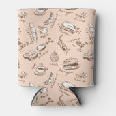 食物の模様 缶クーラー (正面)