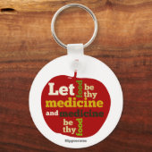 食物を汝の薬とし薬を汝の食物とする キーホルダー (正面)