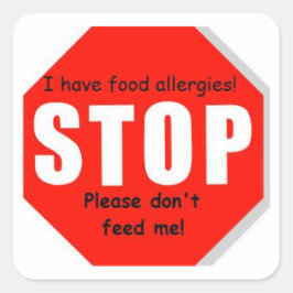 食物アレルギストップール標識シール スクエアシール