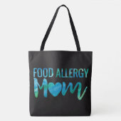 食物アレルギーのお母さんの水彩画のタイポグラフィの認識度 トートバッグ (正面)