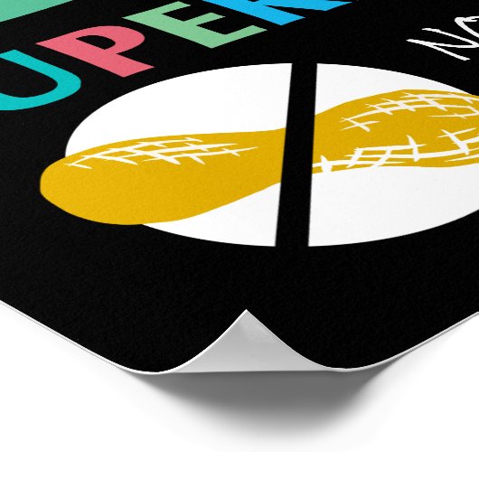 食物アレルギーのスーパーヒーローいいえピーナッツ男の子を許可 ポスター (角)