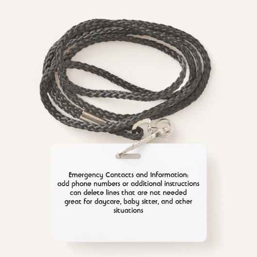 食物アレルギーカスタム警報写真バッジ バッジ (裏面ランヤード)