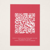 食物アレルギーカロリー情報QRコードカード (裏面)