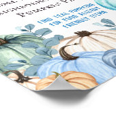 食物アレルギーフレンドリーティール(緑がかった色)かぼちゃパッチ ポスター (角)